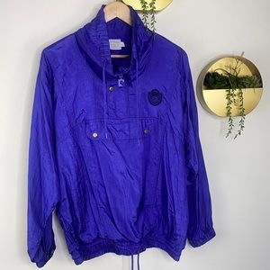 Vintage Pierre Cardin Bright Purple Quarter ZipUp Track Jacket Size Large